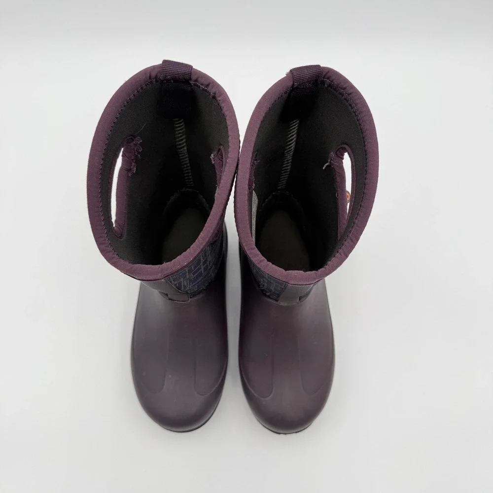 Bogs Neo-Classic Amaze Snow Boots Youth 2 Dark Purple Navy Waterproof Insulated